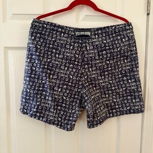 Vilebrequin Navy and White Swim Trunks